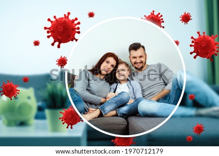 Parents and children are protected from viruses, bacteria and disease. Healthy lifestyle, good immunity, vaccination Royalty-Free Stock Photo #1970712179