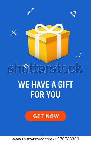 Gift box open explosive present vector illustration. Open gift box banner background