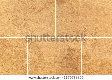 Brown cement tile floor outside the building pattern and seamless background