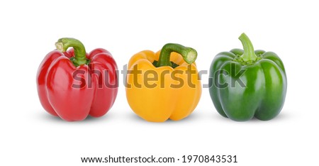  fresh chilli pepper sweet on white background