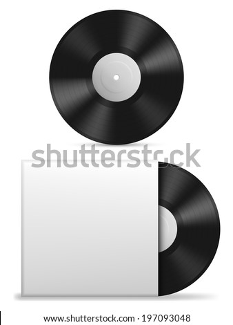 Vinyl record in paper case.