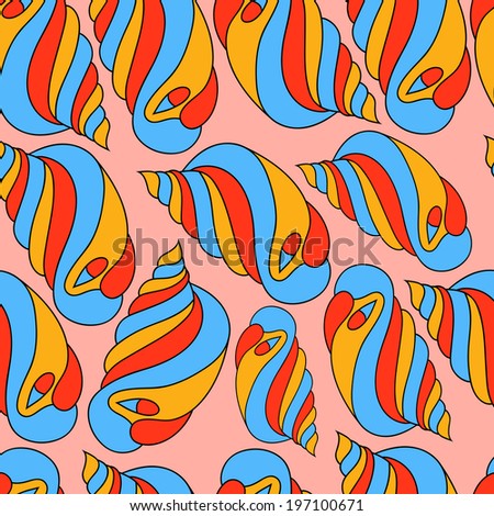 Abstract background with abstract objects, parrot. Seamless vector pattern can be used for web page backgrounds, wallpapers ,pattern.