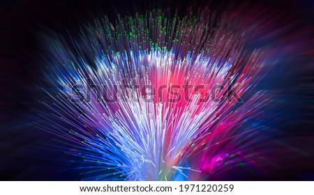 abstract background of fiber optic network cables