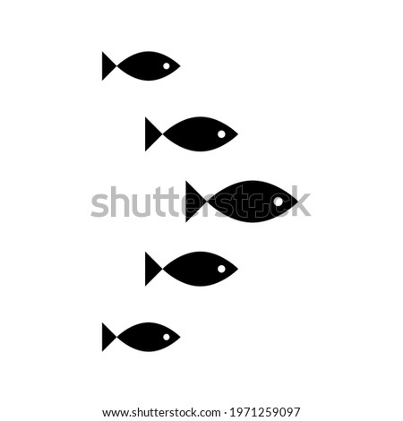 Fish Icon on white background. Stock vector