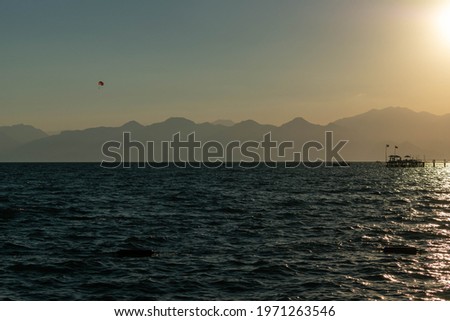 beautiful sunset at Mediterranean sea
