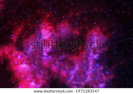 Pink gas galaxy, on a dark background. Elements of this image were furnished by NASA. High quality photo