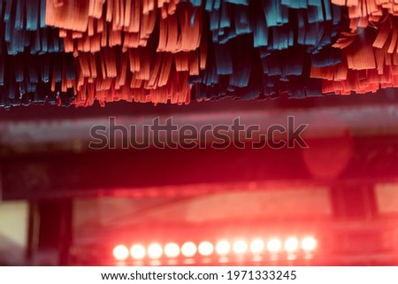 Car wash brushes with beautiful blue and red tones