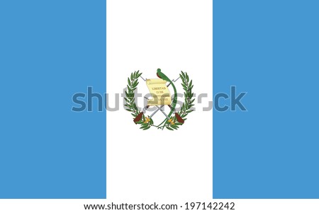 Flag of Guatemala. Vector. Royalty-Free Stock Photo #197142242