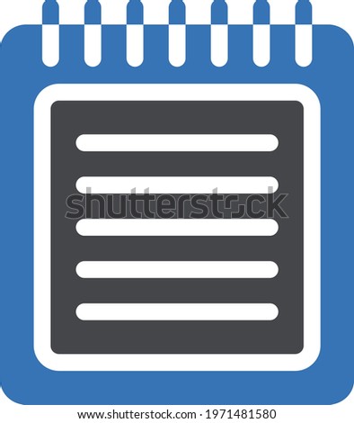 notepad vector glyph colour icon
