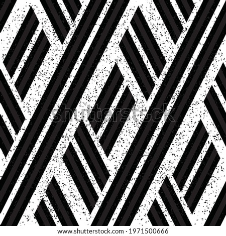 2982 Pattern with zigzag black and white segments. Seamless vector illustration eps 10.