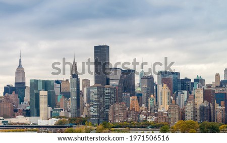 Spectacular view of Midtown Manhattan from Queens, New York.