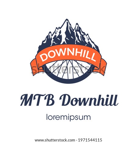 Mountain Bike Downhill logo, icon, or symbol template design