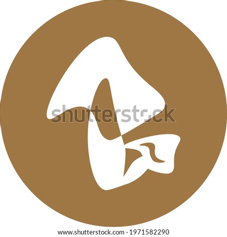 Hedgehog mushroom, icon illustration, vector on white background