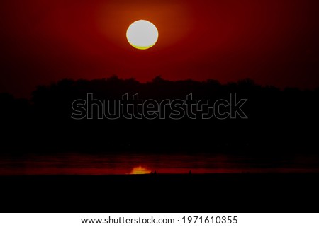 sunset in mountains, beautiful photo digital picture , taken in laos, asia