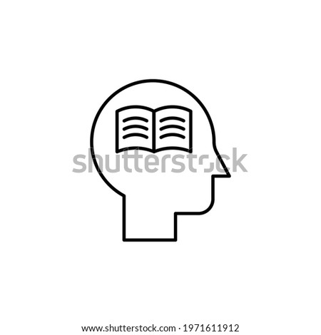 self learning icon vector illustration. line style design. isolated on white background