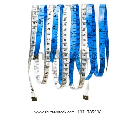 multicolored tape measures that were intended for use in tailoring or dressmaking