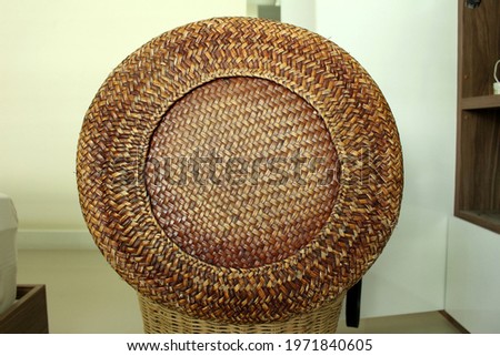 Wicker basket used to make background pictures