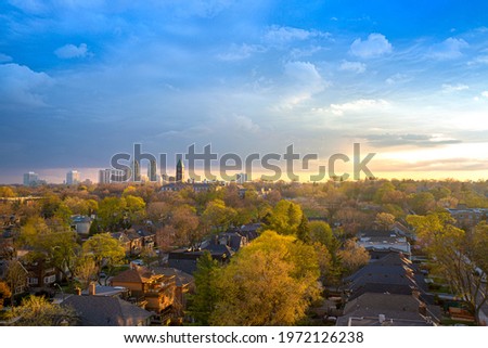 Upscale Eglinton and Forest Hill residential area coveted by middle and upper class families as well as Ontario developers. Royalty-Free Stock Photo #1972126238