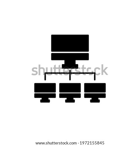 network icon vector illustration. black icon style design. isolated on white background