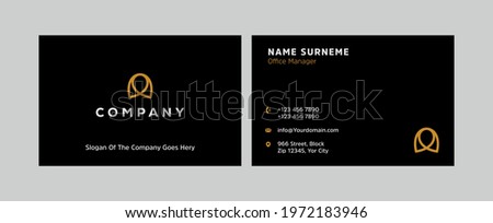 Luxury, Modern and Elegant Business Card Design template Royalty-Free Stock Photo #1972183946