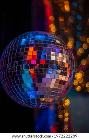 disco ball in a nightclub. A party