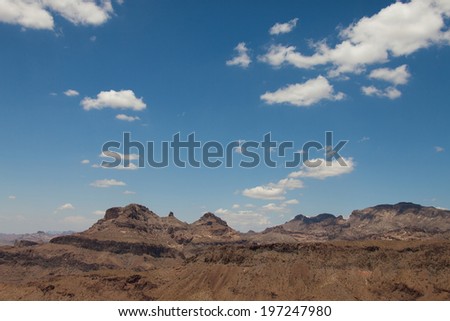 Gorgeous desert mountains with deep rich colors