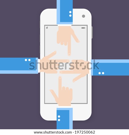 Business hands gestures design elements. isolated vector illustration