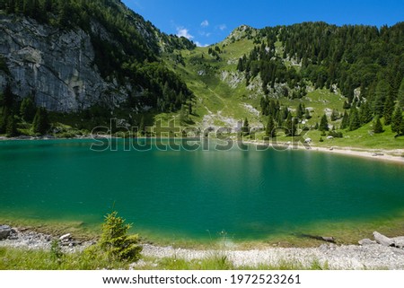 Green Krn lake in Slovenia