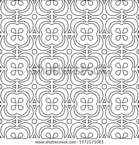  Geometric vector pattern with elements. abstract ornament for wallpapers and backgrounds. Black and white colors.