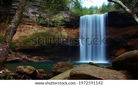 Greeter Falls in South Cumberland State Park in Tennessee Royalty-Free Stock Photo #1972591142
