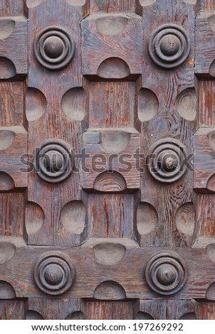 Photo of old wooden door- prefect for background - Stock Image