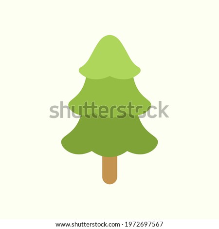 Green gradient pine tree logo icon. Simple flat modern vector illustration design element.