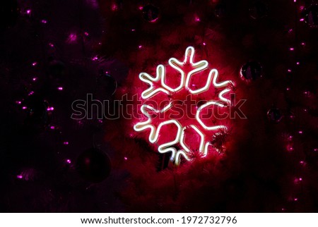 A decoration of christmas light on christmas tree