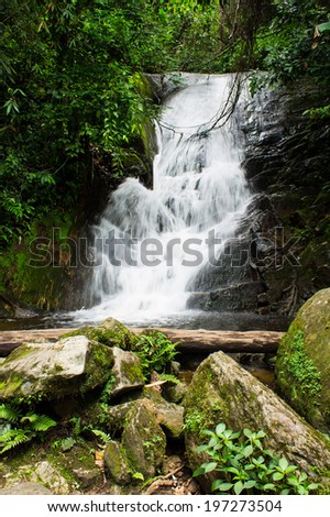 A beautiful waterfall in northern Thailand, Siribhum Waterfall