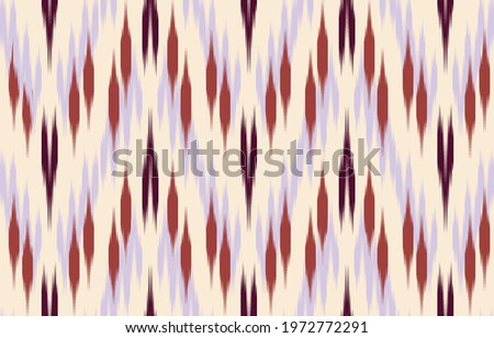Beautiful ethnic abstract ikat art. Seamless pattern in tribal, folk embroidery, Cute Mexican style. Aztec geometric art ornament print. Design for carpet, wallpaper, clothing, wrapping, fabric,cover.