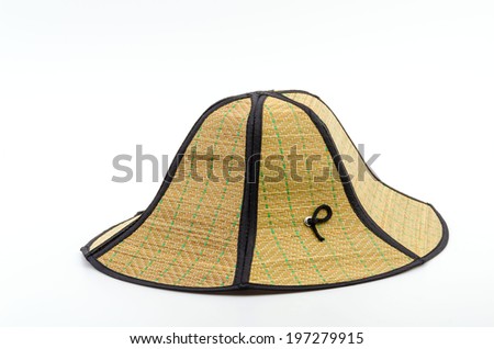 straw hat isolated white background