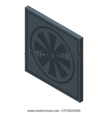 Ventilation icon. Isometric of ventilation vector icon for web design isolated on white background