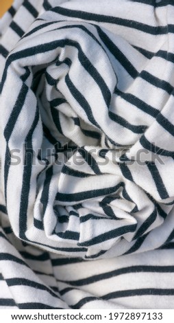 Black and white stripes cotton linen