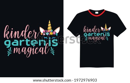 Kinder garten is magical web banner illustration of colorful white background for diverse education community and creativity.