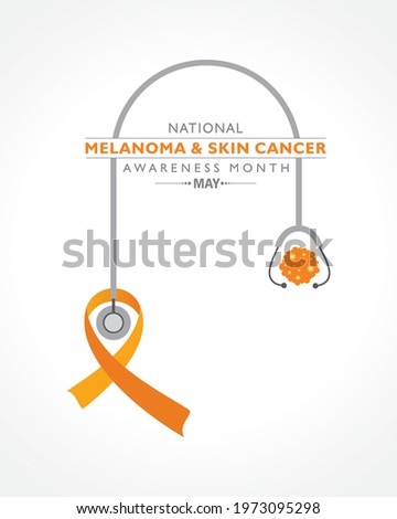 Vector Illustration of Melanoma and Skin Cancer Awareness Month observed in May. 