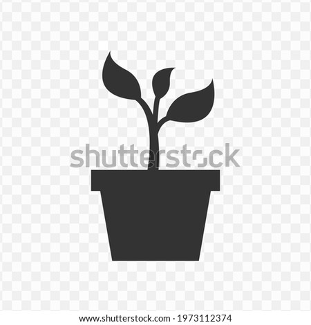 Transparent plant icon png, vector illustration of an plant icon in dark color and transparent background(png).