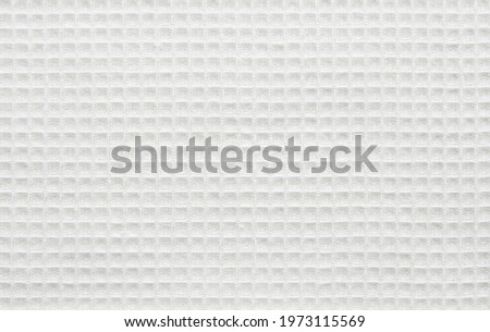 White cotton waffle fabric texture as background Royalty-Free Stock Photo #1973115569