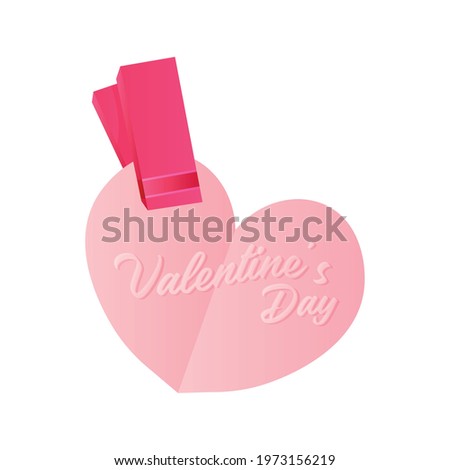 Isolated saint valentines day heart circle love pink present icon- Vector