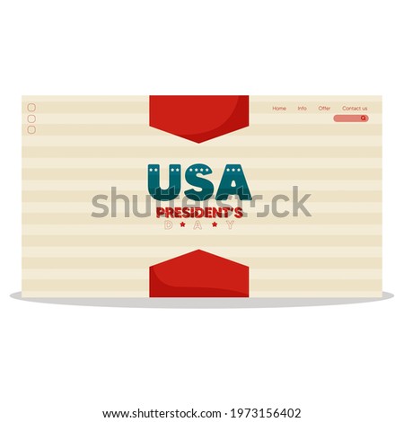 Isolated invitation presidents day american presidents USA icon- Vector