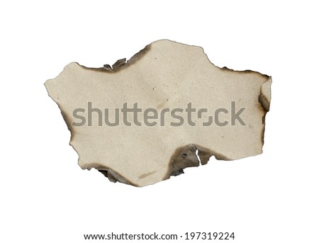 burnt paper isolated over white background