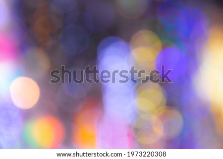 colorful bokeh of out of focus city lights