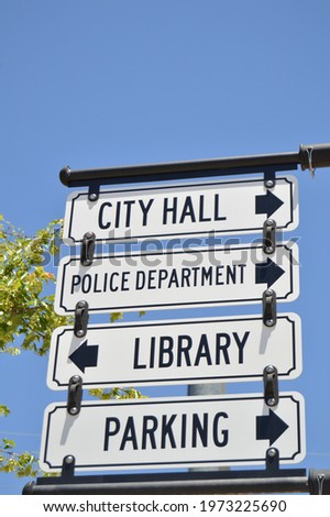 Directional Signage In Downtown Area