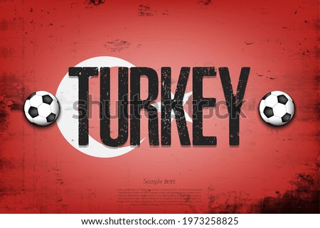 National flag of Turkey. Vintage background. Grunge texture. Banner design pattern. Vector illustration