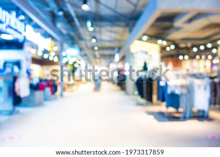 Abstract blur shopping mall and retail in department store for background