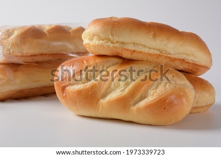 French baguette. Fresh mini baguettes with crispy Golden crust 